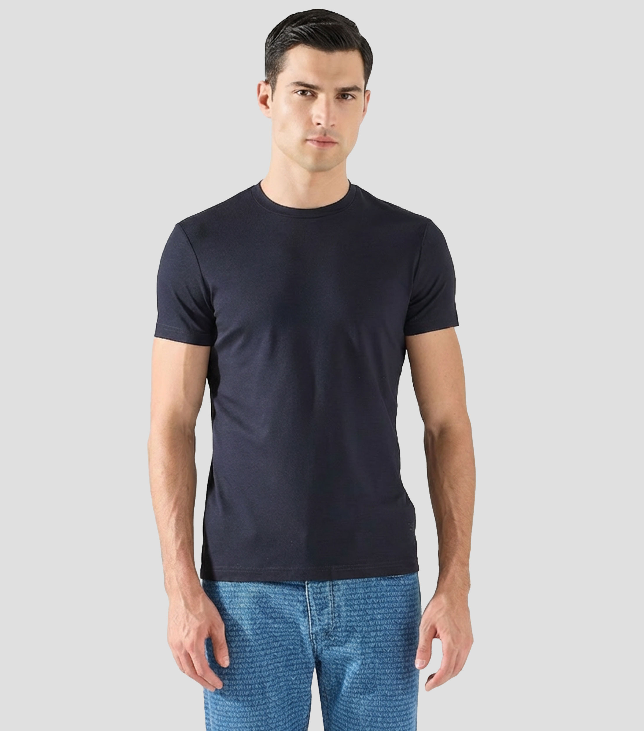 Playera lisa de manga corta Hombre